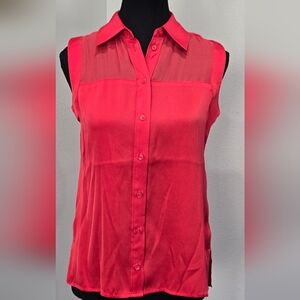 Rachel Zoe Silk Sleeveless Button Down Blouse, SIZE 2